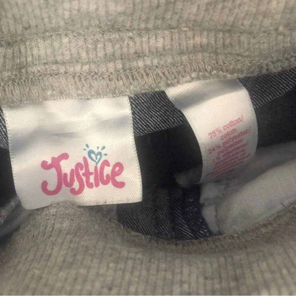 Justice Girls Pull On SLIM Denim Shorts Elastic Knit Waist
